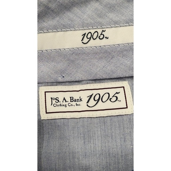 Jos A Bank 34 x 30 Blue Houndstooth 1905 Flat Front Dress Pants - Picture 4 of 8